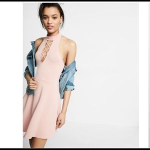 Express Halter Pink Dress Size S